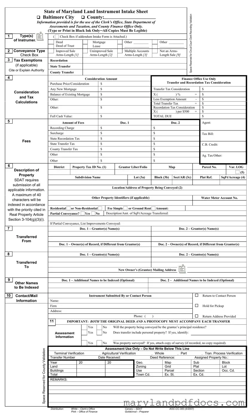 Fill Out Your Maryland Sheet Template