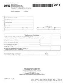 Fill Out Your Maryland 504E Template