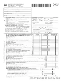 Fill Out Your Maryland 505 Template