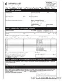 Fill Out Your Maryland Employees Vision Template