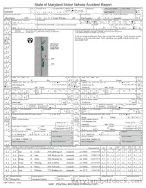 Fill Out Your Maryland Motor Vehicle Accident Report Template