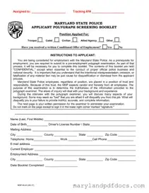 Fill Out Your Maryland Polygraph Police Template
