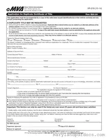 Fill Out Your Maryland Vr 018 Template